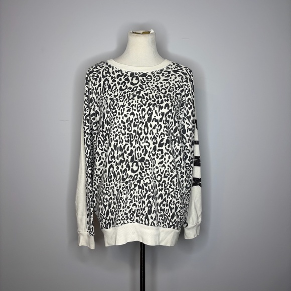 PINK- Long Sleeve Leopard Print with Rhinestones - Picture 1 of 4